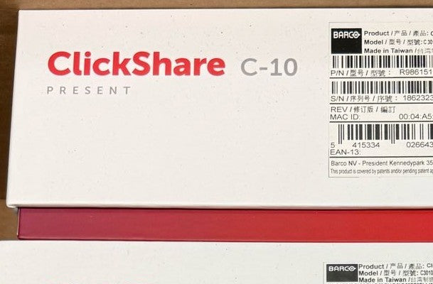 Barco Clickshare C-10 Gen 1 Conference System - One Button - Like New Condition